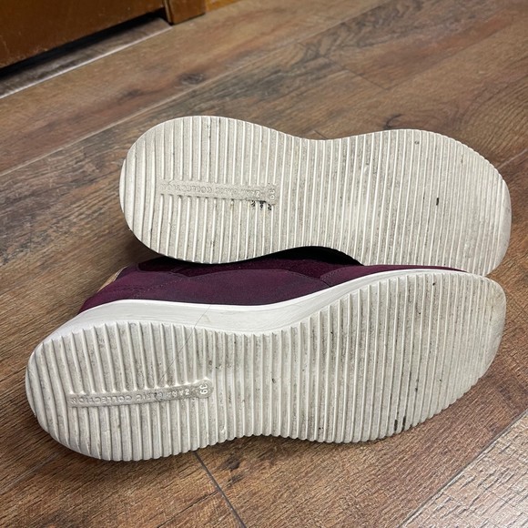 Zara Basic Woman’s Burgundy Suede Platform Sneakers Size 39 (US 8) - Picture 11 of 12